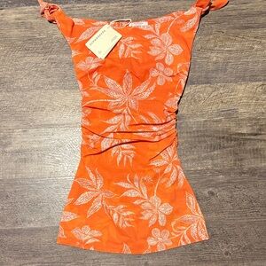 Orange Floral Dress